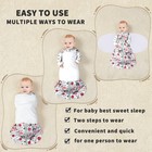 2-pk Baby Sleep Sack Organic Cotton Wearable Blanket Swaddle Unisex Med 6-12 Mo