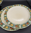 Set Of 3 Vtg English Royal Adams  Titan Ware  Earthenware Plates  8  Diameter