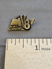 Flint Engine V8 Lapel Pin Badge Brass Tone Metal Clutch Back Automotive Factory