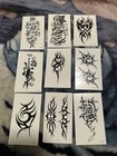 Temporary Tattoo Lot Medium Sheets Tribal Dragon Skull Sun Scorpion 30 pack