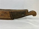 Antique Hand Curved Papua New Guinea Crocodile Face Split Gong Wood Drum B16