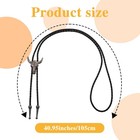 Elevatetech Bolo Tie For Men Western Silver Cowboy Bolo Tie Necklace Necktie    