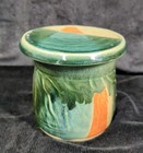 Studio Art Pottery Butter Bell Crock Keeper Signed Nancy Gertig Earth Tones 2016