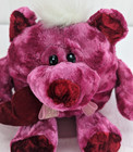 Dan Dee Pink Round Bear Plush 12  Stuffed Animal Teddy Heart Love Gift