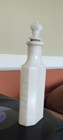 Antique Dental Sanitol For The Teeth Milkglass Bottle With Crown Stopper