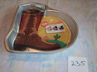 1995 Vtg Wilton Western Cowboy Boot Roller Skate Cake Pan  2105-1238 W paperwork