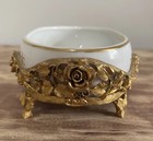 Vintage Matson Floral Pattern Gold Roses And Soap Dish No Cracks Or Chips Great