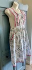 Vintage 1960   s 70   s     Floral Full Apron W  Back Tie  Handmade  Cotton  Pockets