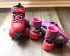 Riedell Ombr   Pink Purple Dart Quad Roller Derby Speed Skates Size 3