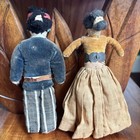 Pair Of Vintage  Native American Indian Navajo New Mexico Handmade Cloth Dolls