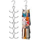 Scarf Hanger Pack4 Storages purse Hanger With 360 Swivel Hook scarf 2 Black