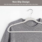 Velvet Adult Clothing Hangers  Beige  Non-slip  Space Saving 30 Count