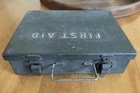 Vintage First Aid Kit Full Metal Box Case 1940   s Old Antique Snake Bite