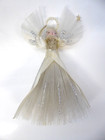 Vintage Nylon Thread Angel W sparkles Xmas Tree Topper