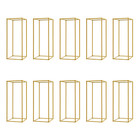 10pcs Modern Flower Stands Freestanding Metal Rack Wedding Table Decor Rack Gold