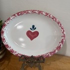 Vintage Chaparral Pottery Hand-painted Heart Platter