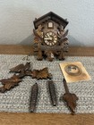 German Cuckoo Clock Black Forest Vintage Bird For Repair Or Parts