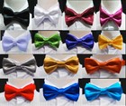 Satin Double Layers Bow Tie  For Baby Toddler Boys Wedding Formal Tuxedo Suit