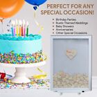 Wedding Guest Book Drop Top Guestbook Frame Display Easel Wooden Hearts Boxframe