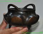 4 marked Old China Ancient Court Dynasty Bronze Text Incense Burner Censer