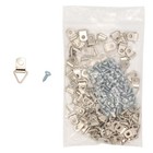 Bluemoona 100 Sets - 10mm 3 8  Triangle D-ring Picture Photo Frame Hangers Singl