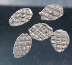 Russia  1700  Silver Wire Money Of Peter The Great  scales  Lot Of 5 Coins 
