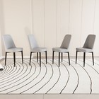 A Set 4 Dining Chair Modern Style Chair Made High-quality Pu Leather Fabric Thic