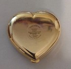 Vintage Estee Lauder Lucidity Hearts Desire Powder Compact Gold Rhinestones Pink