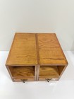 2 Vtg 1 Drawer Wooden Library Card Catalog Box Index File 15   X 8    X 10  