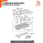 Cylinder Head Cover Gasket Seal Ring Fits Hilux Revo Diesel Ggn120 11213-0e010