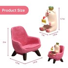 Cute Pig Figurine Eating Cake On Pink Sofa  Mini Resin Piglet Statue For East   