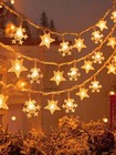 Stars   Snowflakes Lights 40 Led 6m Christmas Tree Party Decor Outdoor Usb  batt