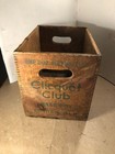 Vintage Clicquot Club Wood Box  Soda Sign Original  Dovetailed Ginger Ale Usa