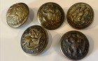 Civil War Era Military Button Lot Of 5 Army Navy Officer