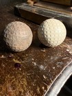 Two Antique Golf Balls-square Dimpled