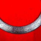 India Steel Sikh Punjabi Chakram Silver Koftgari Quoit Disc Nihang Akali Warrior