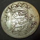Rare Overdate 1757 56 Colonial New York Ship Shilling 3 Masted West Frisia Mint