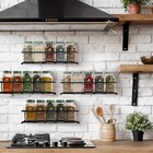4x Kitchen Cupboard Door wall Mounted Spice Rack Holder Shelf Storage Organizer