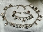 Vtg Mexican Signed Jgsr Sterling 925 Necklace W 22 Charms   Bracelet W 9 Charms