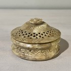 Vintage Soapstone Jewelry Trinket Box Incense Burner Hand Carved Boho 3 