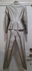 Women s 3-piece Pearly Beige Suit Set  sizes S m  Single-button Blazer  Trouser