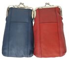 New Genuine Black Leather Cigarette Smoke Carry Case With Front Lighter Pocket