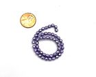 50 Firepolish Czech Glass Faceted Round Bead Saturated Metallic Crocus Petal 4mm