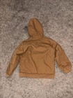 Carhartt Kids Brown Quilted Lined Full Zip Hooded Jacket Size Medium 10-12