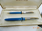 Vtg Sheaffer s Fountain Pen   Pencil Set  original Box Instructions  14k Nib