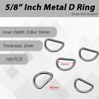100 Pack 5 8  D Ring Metal Strap Sewing 5 8  15mm  5 8  15mm  Gunblack 100pcs
