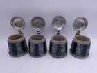 Beer Stein Qty 4 Germany German With Pewter Lids From 1926 To 1930 No 1646