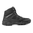 Ridge Men 6  Breathable Leather Non-slip Tactical Military Work Black Shoe Boot