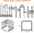 Kitchen Cabinet Organizer  Steel Cookware Holder  Divided Holder With 5 Slots Fo