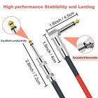 Hakka 20ft Noiseless Electric Guitar Bass Cable Pedal Amplifier 1 4  Cord Keyboa